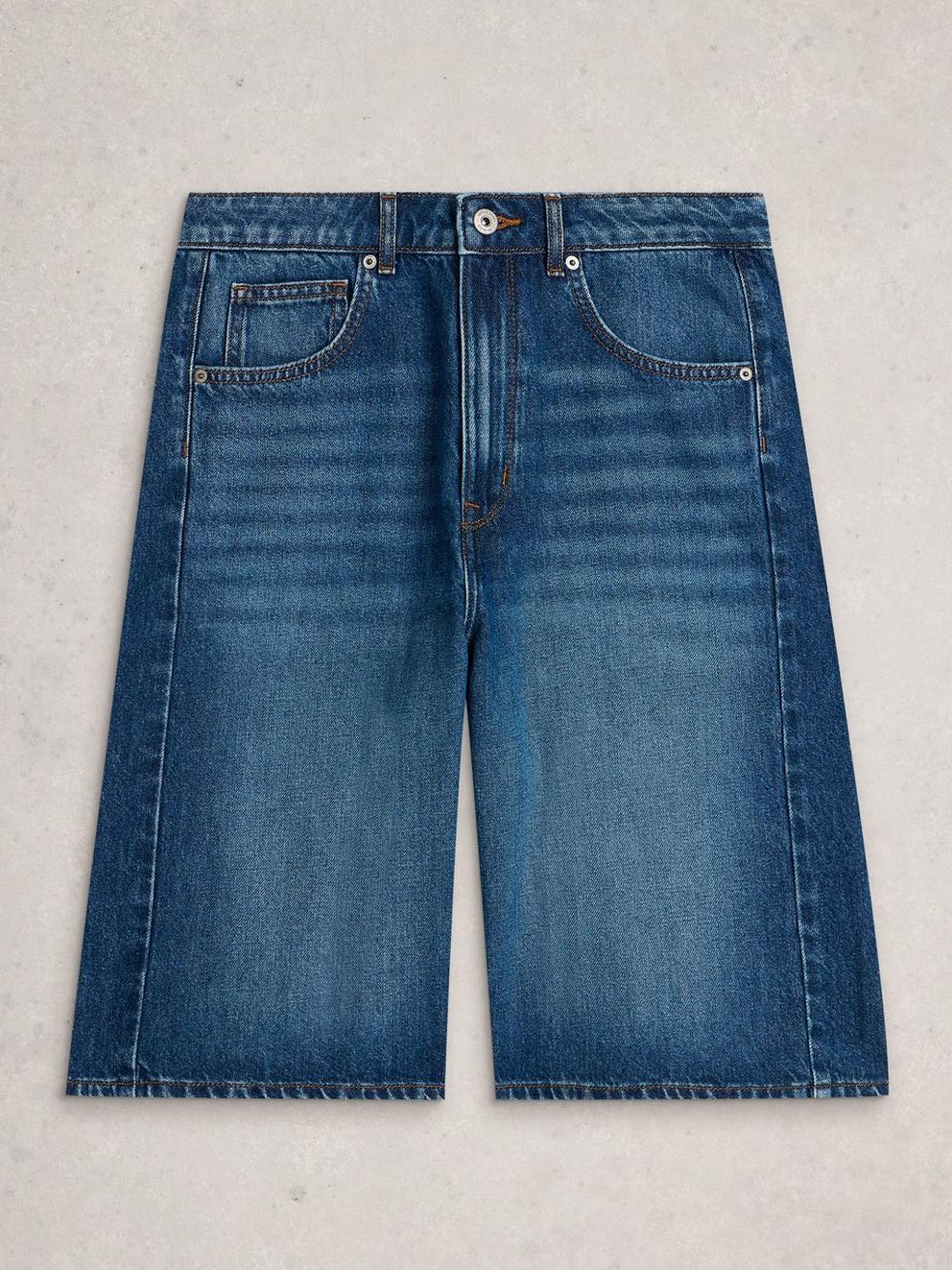 Jodi Jort in MID DENIM - FLAT FRONT