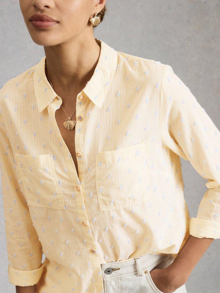 Sophie Organic Cotton Print Shirt in YELLOW MLT - LIFESTYLE