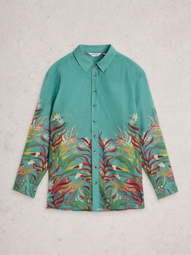 Lydia Shirt in TEAL MLT - FLAT FRONT