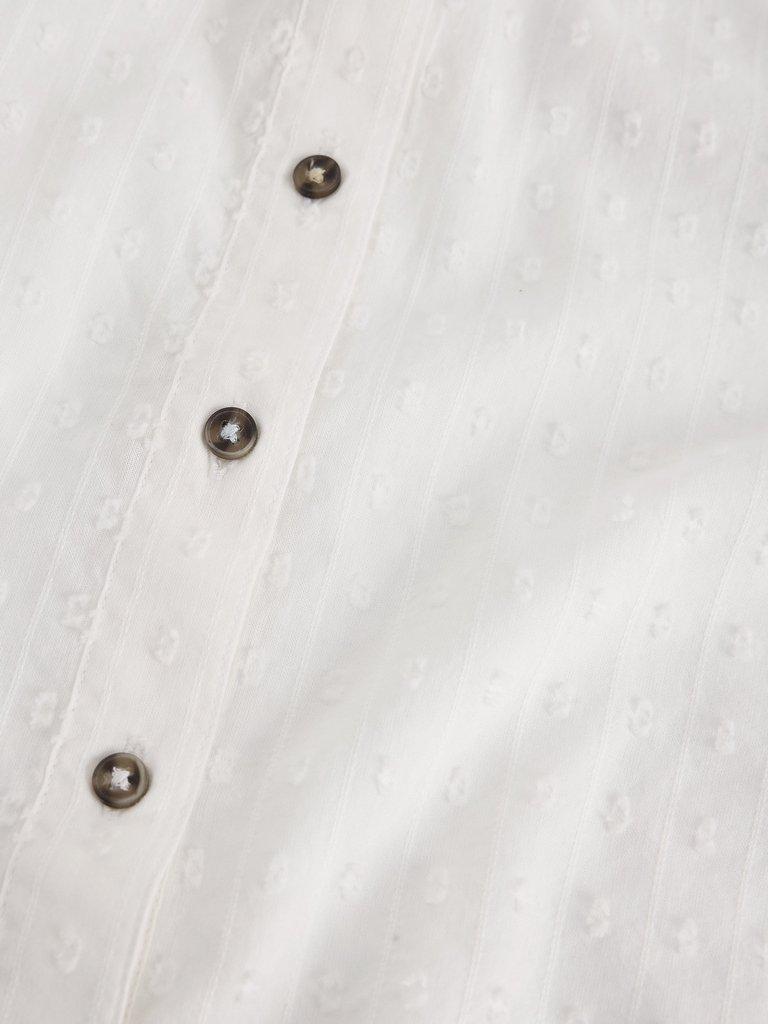 Orla Button Through Shirt in BRIL WHITE - FLAT DETAIL