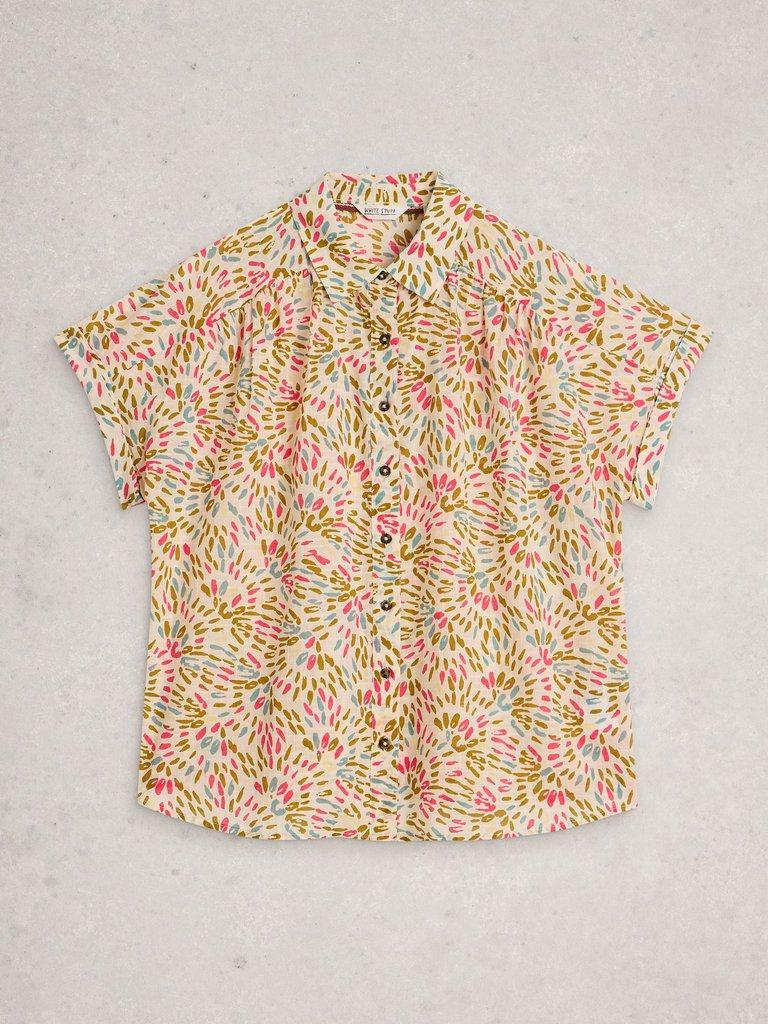 Orla Button Through Shirt in IVORY PR - FLAT FRONT