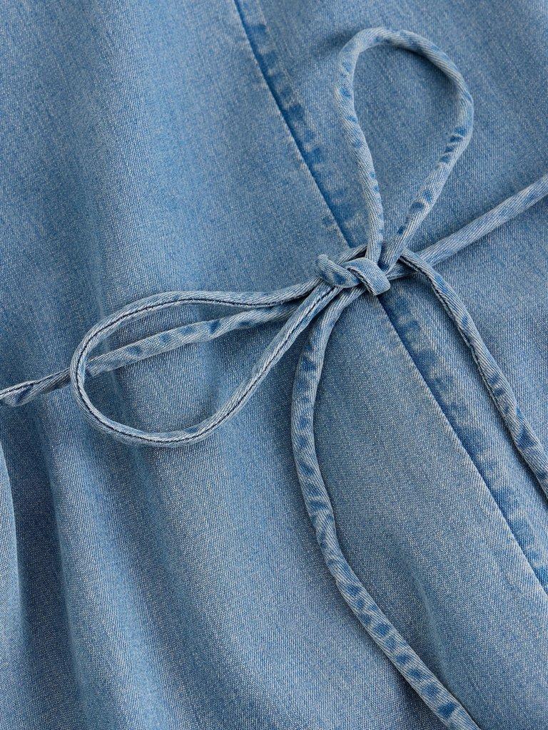 Poppy Palazzo Jumpsuit in CHAMB BLUE - FLAT DETAIL