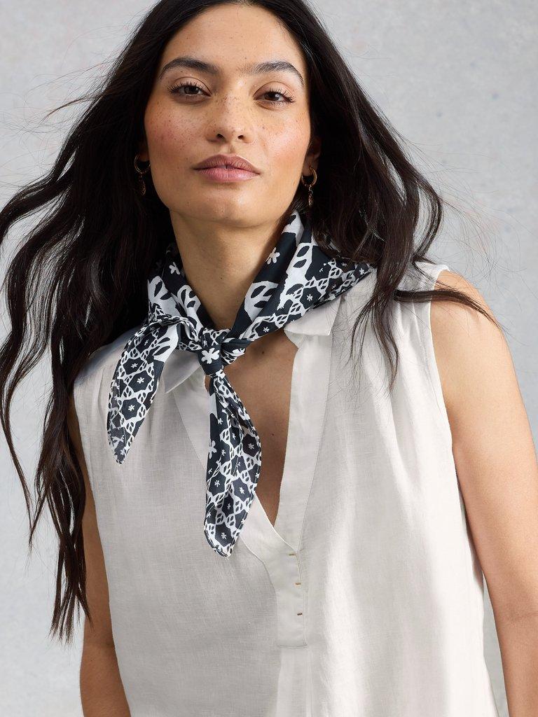 Bianca Sleeveless Linen Tunic in BRIL WHITE - LIFESTYLE