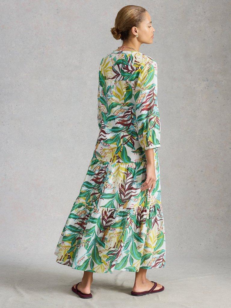 Bex Maxi Dress  in IVORY PR - MODEL BACK