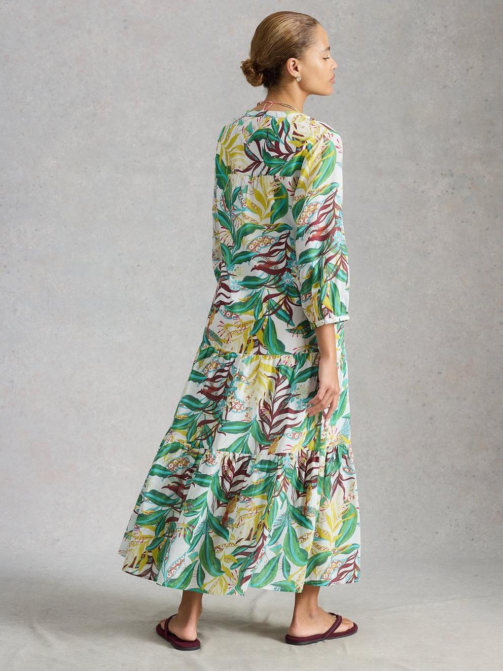 Bex Maxi Dress  in IVORY PR - MODEL BACK