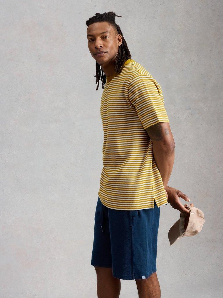 Harrington Waffle Stripe Tee in YELLOW MLT - LIFESTYLE
