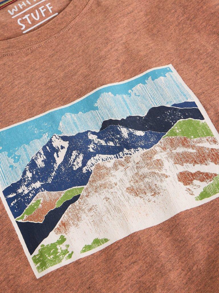 Abersoch Mountain Graphic Tee in PINK PR - FLAT DETAIL