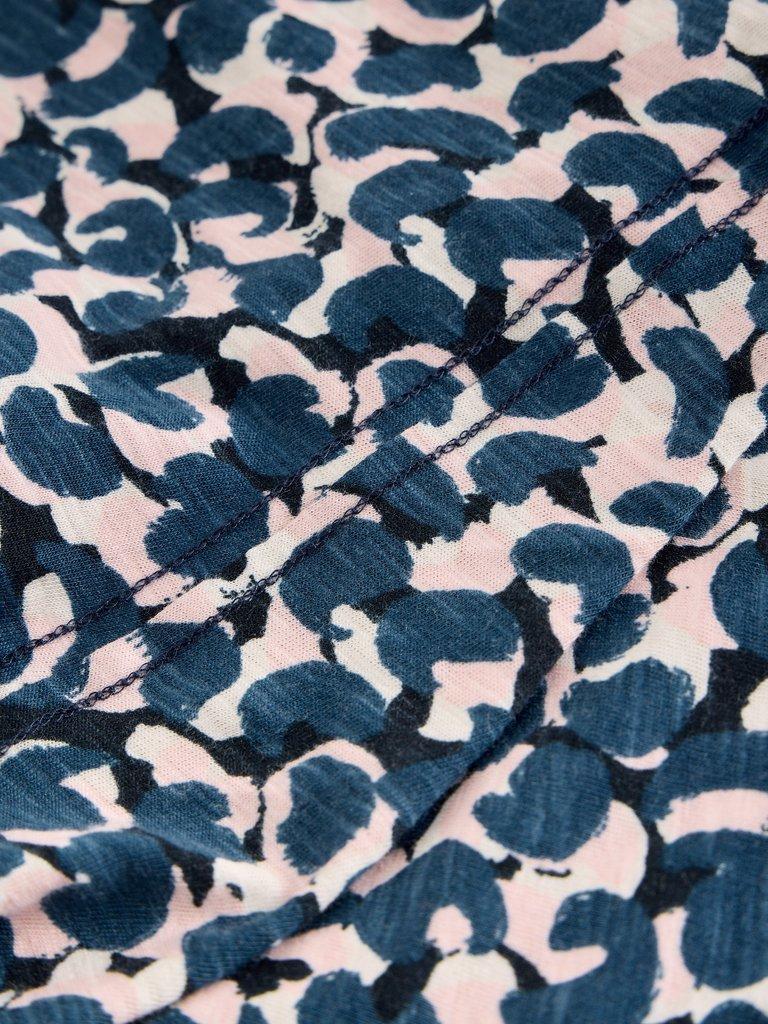 ANNIE JERSEY SHORT SLEEVE COLLARED SHIRT in BLUE PR - FLAT DETAIL