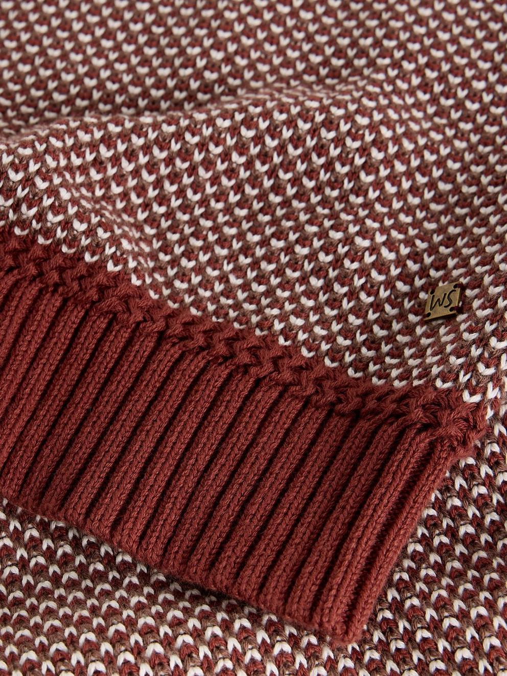 Attadale Crew Neck Pattern in PINK MLT - FLAT DETAIL