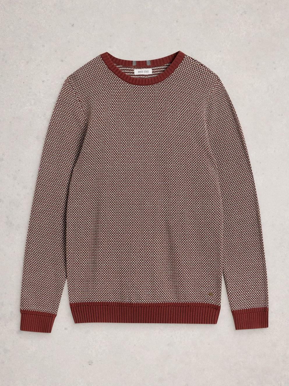 Attadale Crew Neck Pattern in PINK MLT - FLAT FRONT