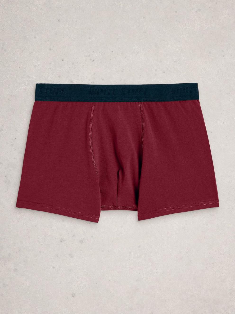 Hove 2pk Boxers Striped Plain in BLK PR - FLAT DETAIL