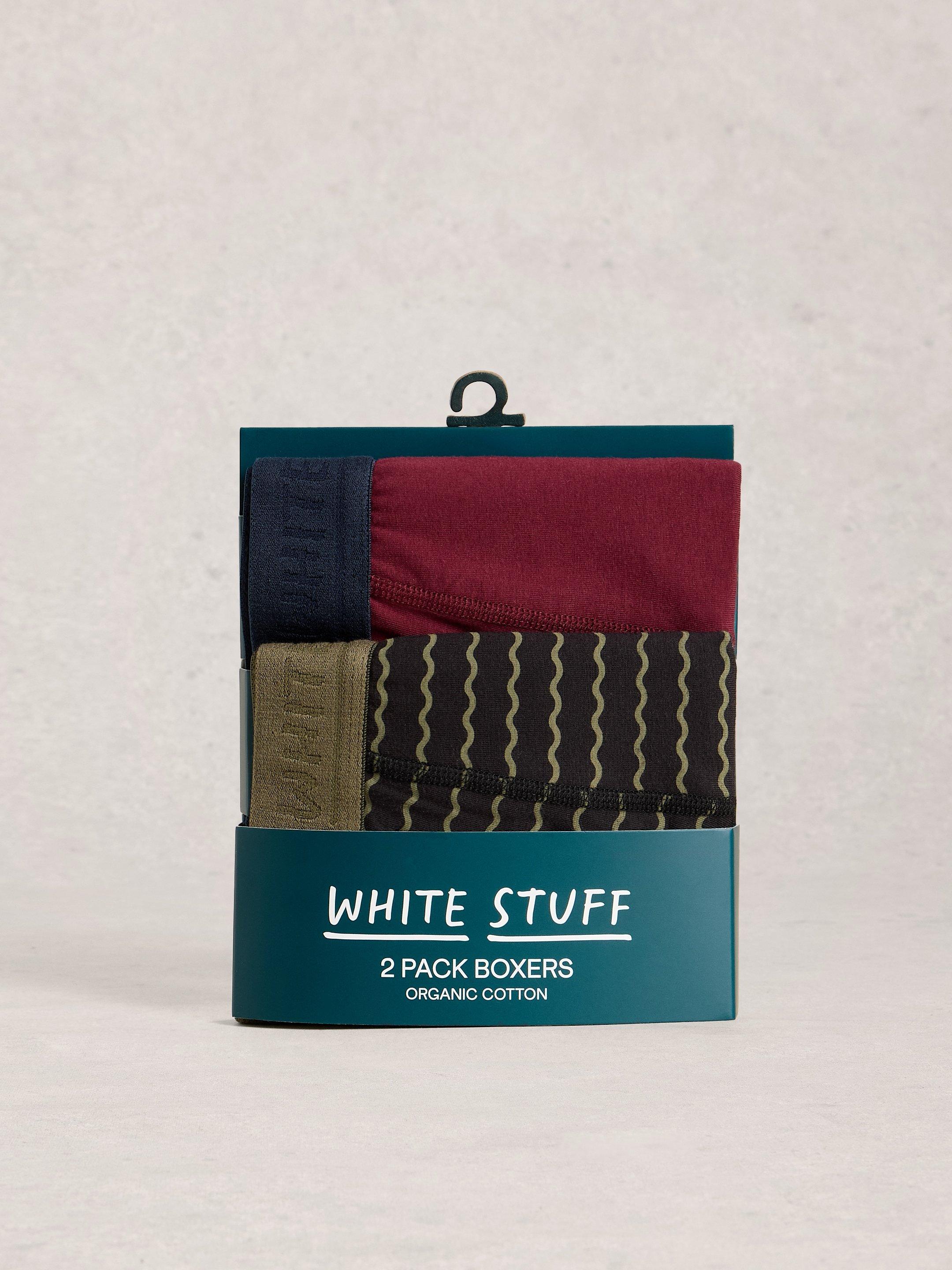 Hove 2pk Boxers Striped Plain