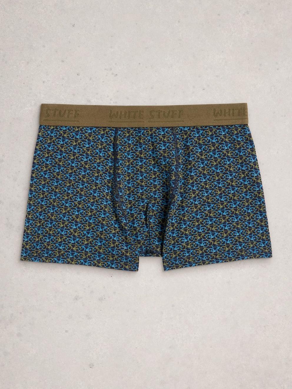 Hove 2pk Boxers Striped Plain in BLUE PR - FLAT BACK