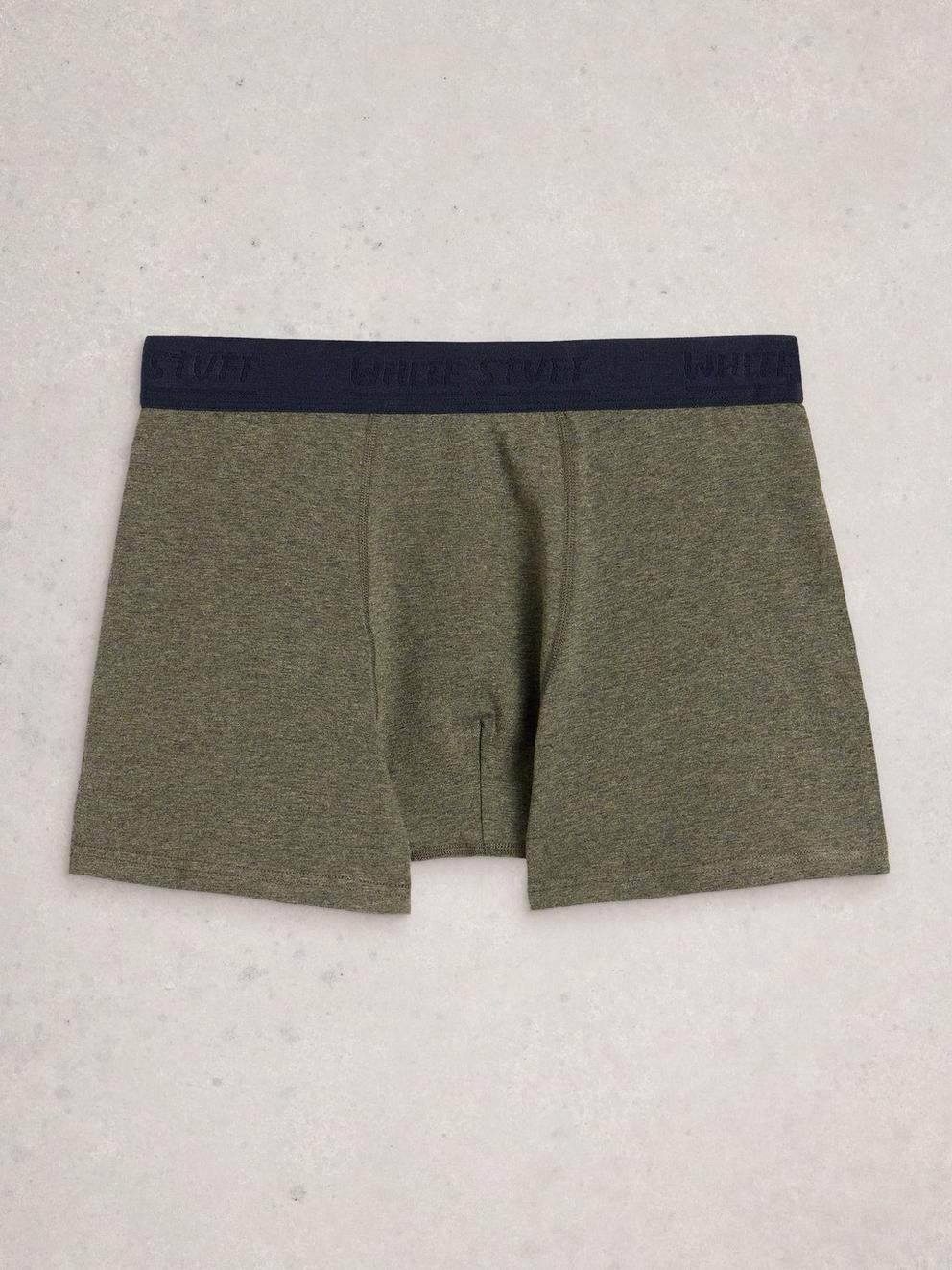 Hove 2pk Boxers Striped Plain in BLUE PR - FLAT DETAIL