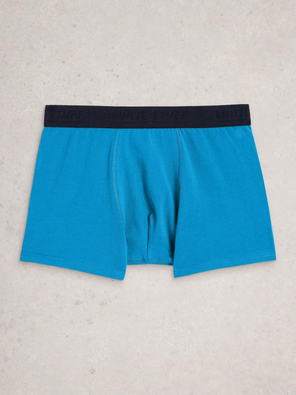 Hove 2pk Boxers Striped Plain in GREEN PR - FLAT DETAIL