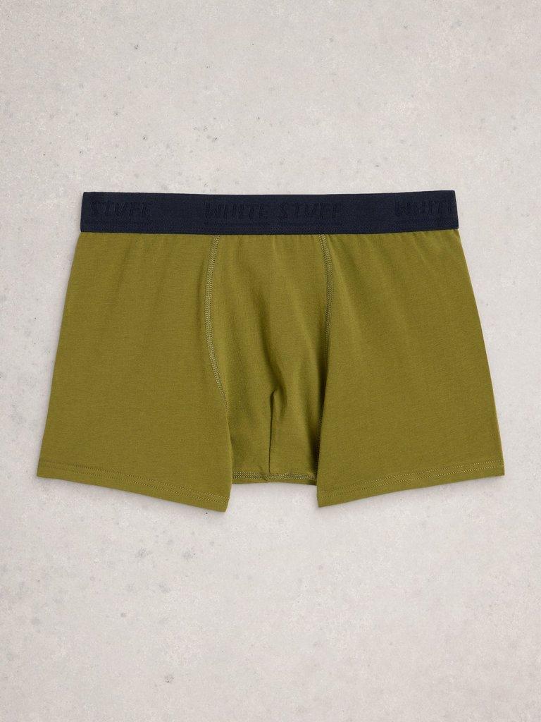 Hove 2pk Boxers Striped Plain in RED PR - FLAT DETAIL