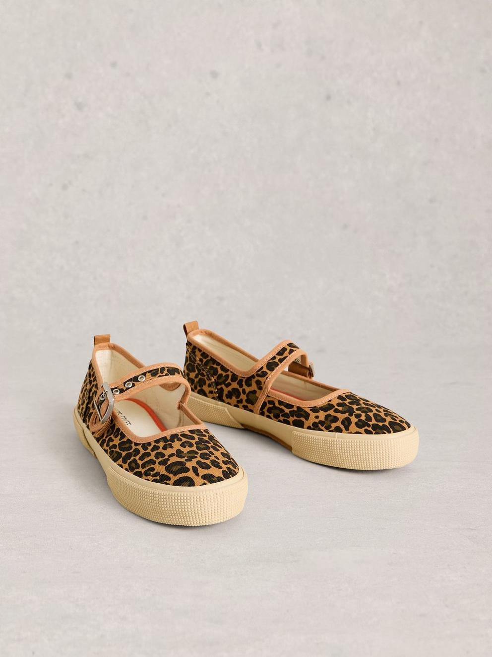 Pippa Mary Jane Trainer in BROWN MLT - FLAT FRONT