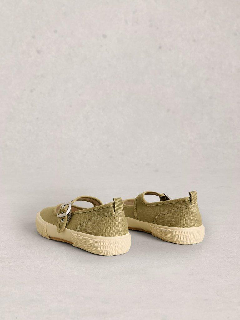 Pippa Mary Jane Trainer in KHAKI GRN - FLAT BACK
