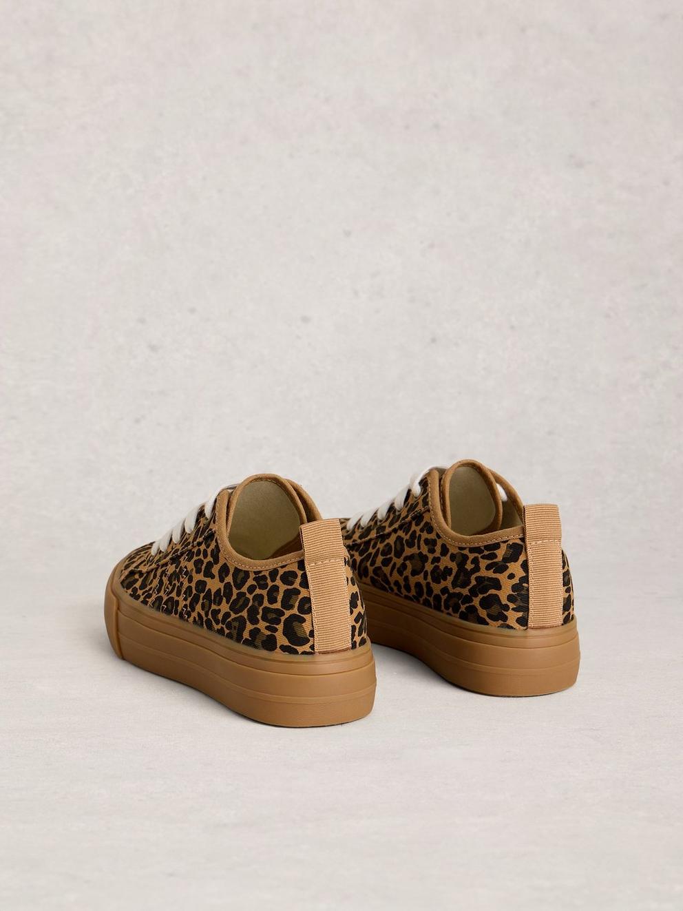 Pippa Flatform Trainers in BROWN MLT - FLAT BACK