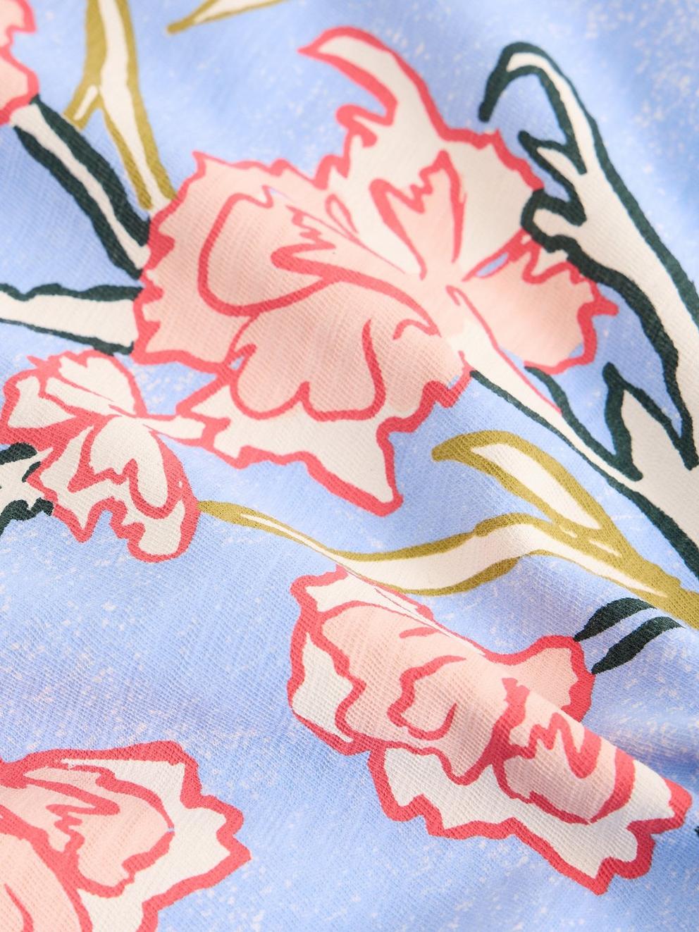 KATYA CREW NECK TEE in WHITE PR - FLAT DETAIL