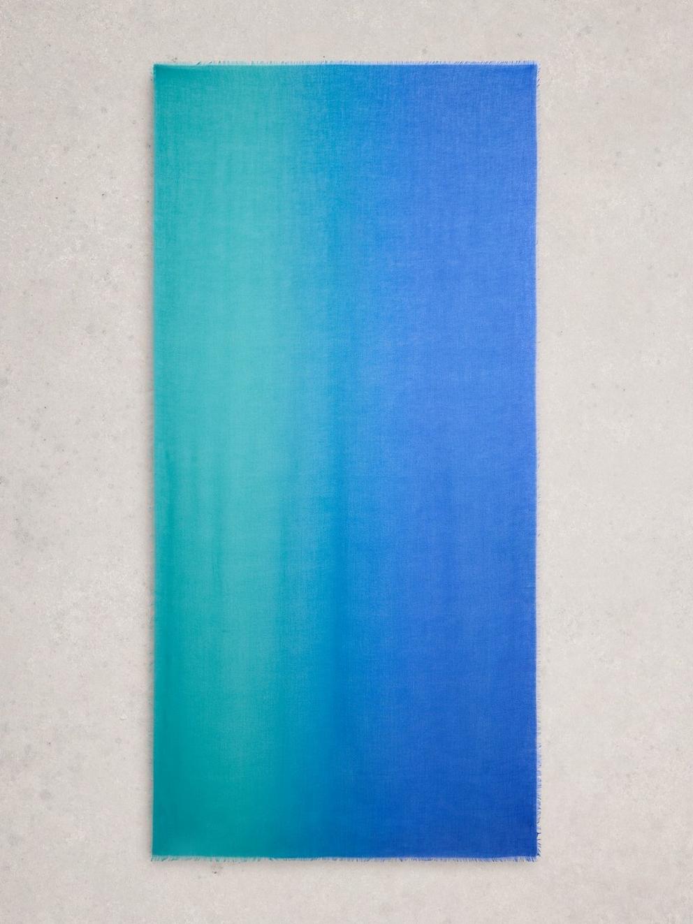 Plain Penny Oversized Scarf in BRT BLUE - FLAT BACK