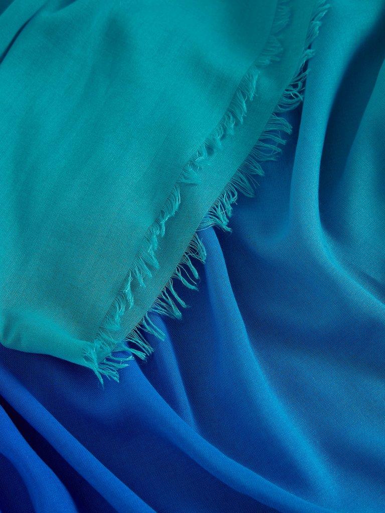 Plain Penny Oversized Scarf in BRT BLUE - FLAT DETAIL