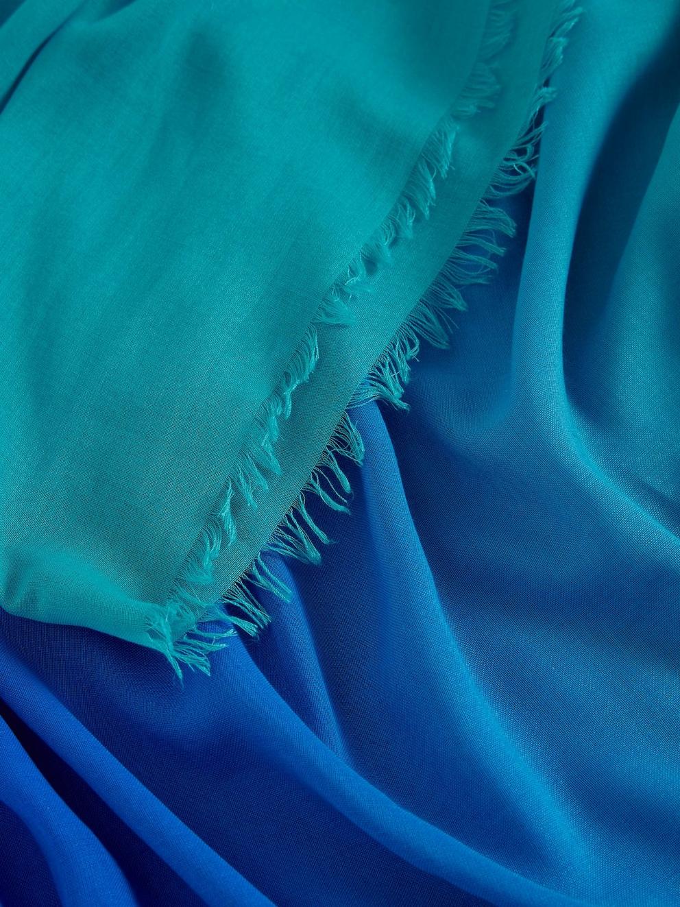 Plain Penny Oversized Scarf in BRT BLUE - FLAT DETAIL