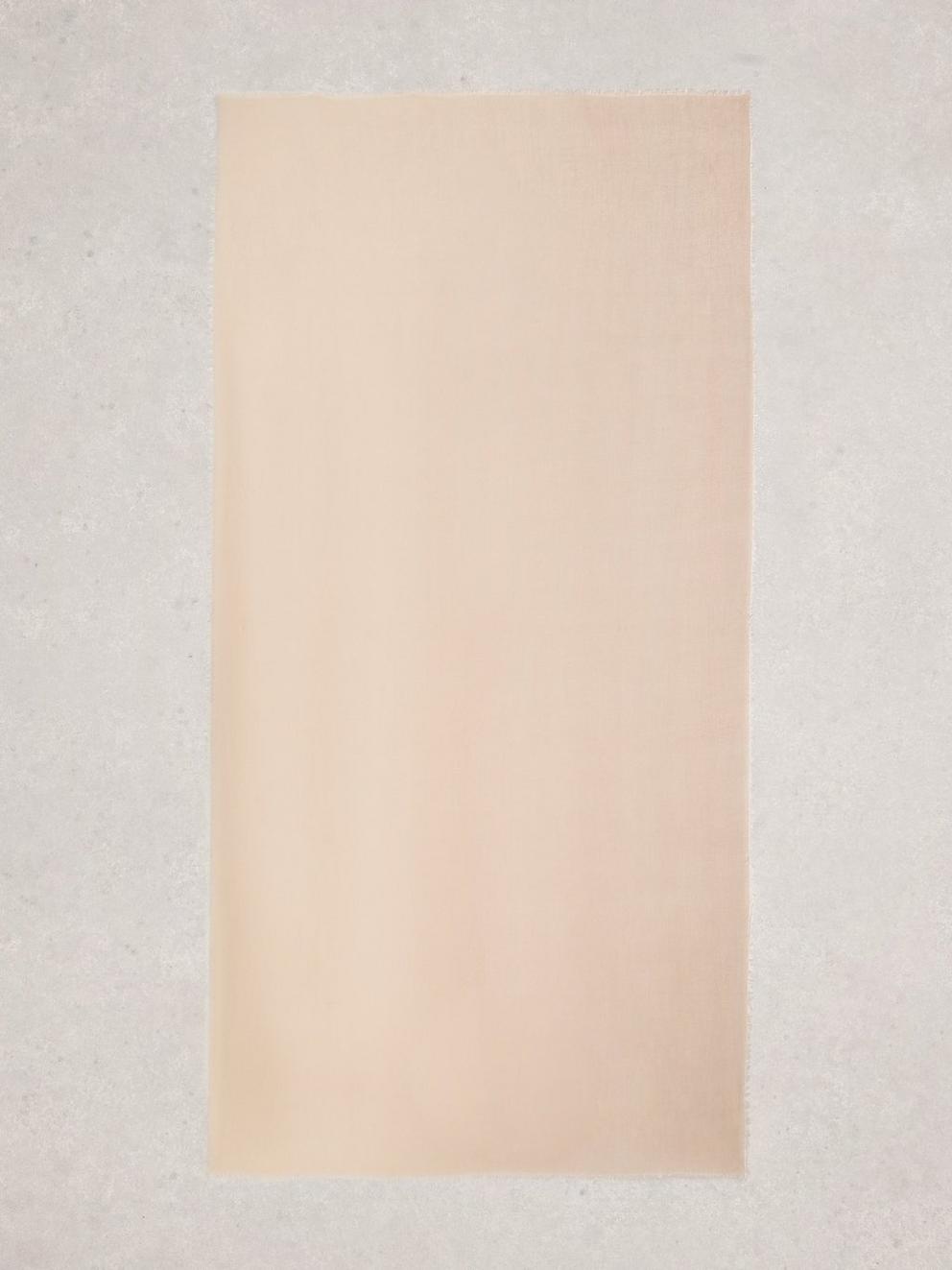 Plain Penny Oversized Scarf in LGT NAT - FLAT BACK