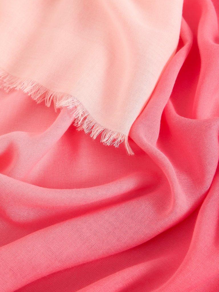 Plain Penny Oversized Scarf in MID CORAL - FLAT DETAIL