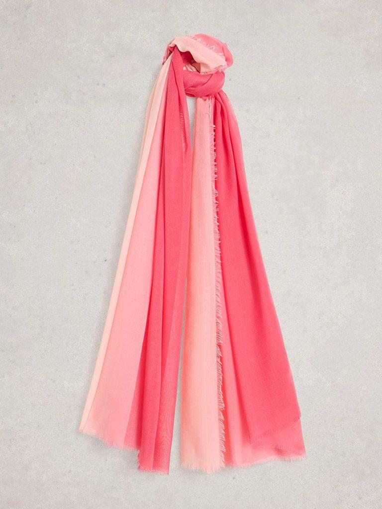 Plain Penny Oversized Scarf in MID CORAL - FLAT FRONT