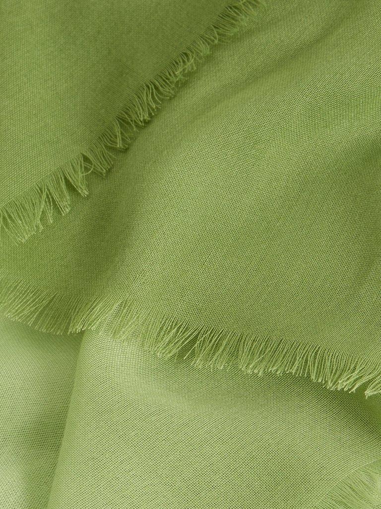 Plain Penny Oversized Scarf in MID GREEN - FLAT DETAIL