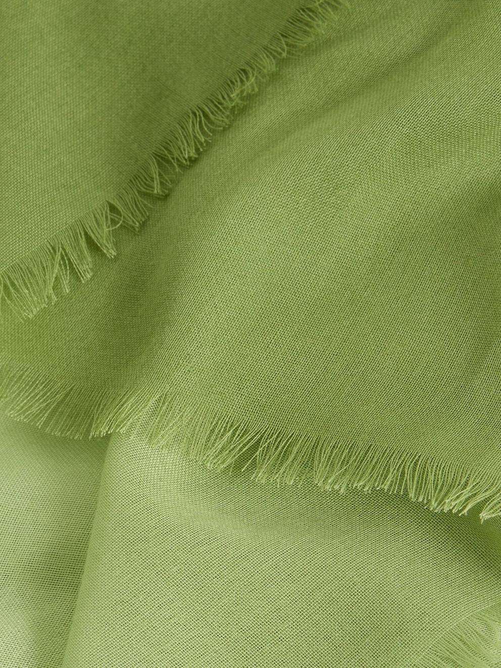 Plain Penny Oversized Scarf in MID GREEN - FLAT DETAIL