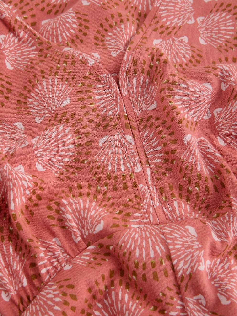 Megan Jersey Dress in PINK PR - FLAT DETAIL