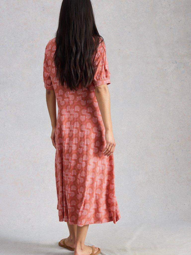 Megan Jersey Dress in PINK PR - MODEL BACK
