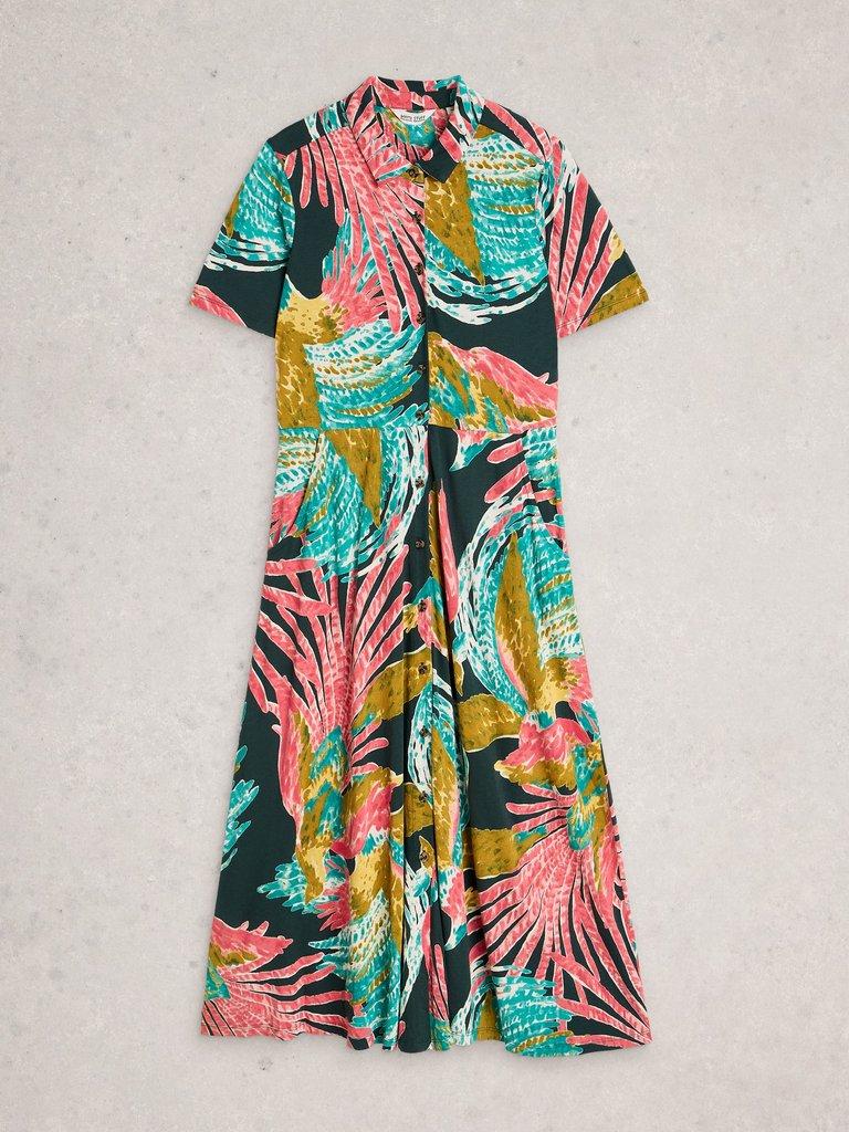 Rua Jersey Shirt Dress in PINK MLT - FLAT FRONT