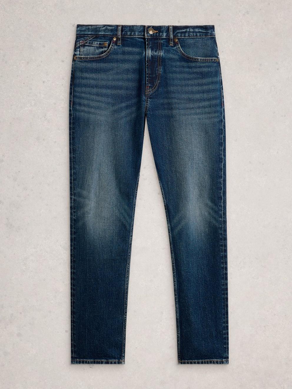Stratford Slim Jean in DK DENIM - FLAT FRONT