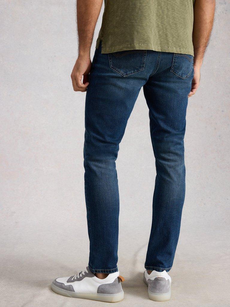 Stratford Slim Jean in MID DENIM - MODEL BACK