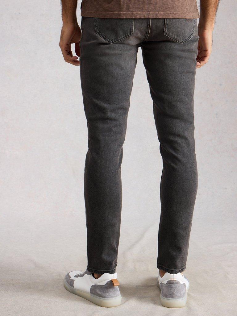Stratford Slim Jean in WASHED BLK - MODEL BACK
