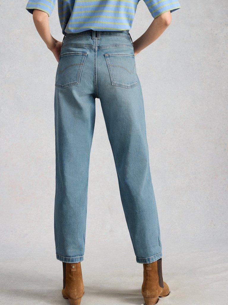 Freya Weekend Ankle Length Jean in LGT DENIM - MODEL BACK