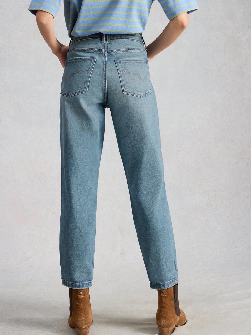 Freya Weekend Ankle Length Jean in LGT DENIM - MODEL BACK
