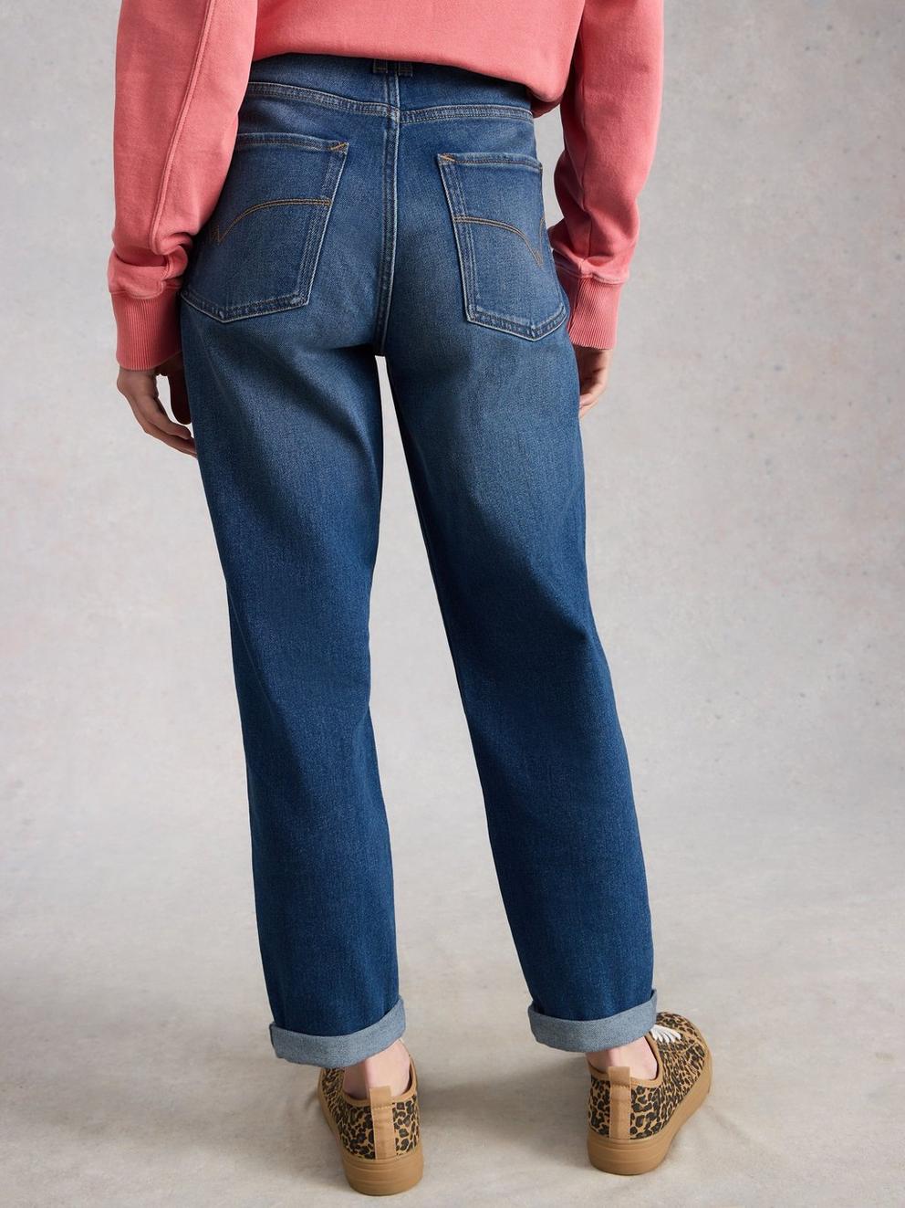 Freya Weekend Ankle Length Jean in MID DENIM - MODEL BACK