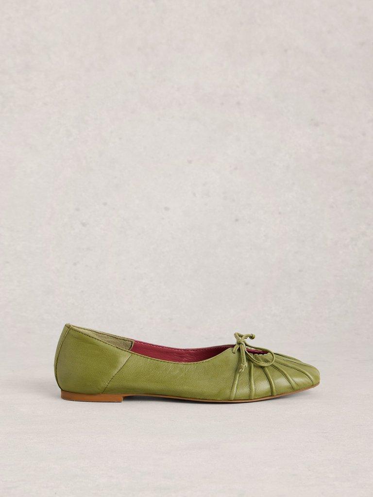 Lace Drop Back Ballerina in MID GREEN - LIFESTYLE