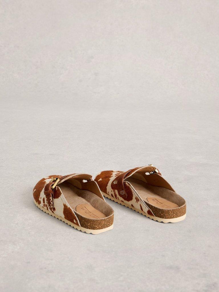 Myrtle Print Slip On Footbed in NAT PR - FLAT BACK