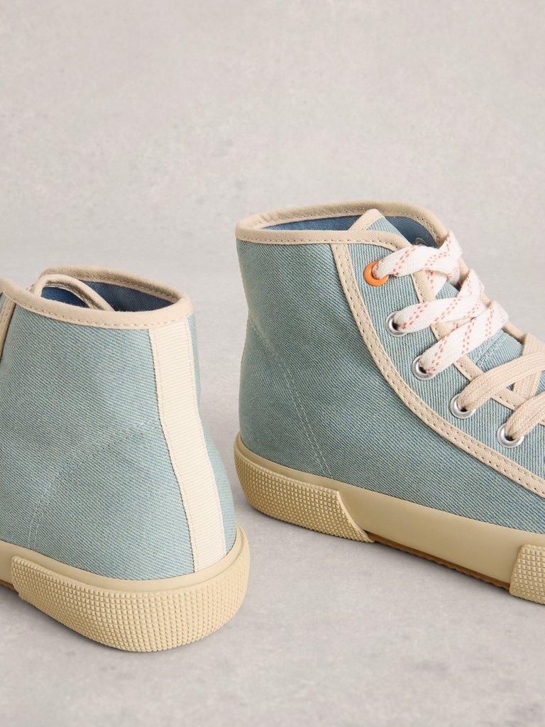 Pippa HiTop Trainer in CHAMB BLUE - FLAT DETAIL