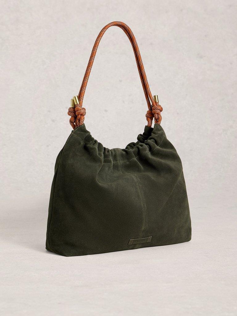 Callie Shoulder Bag in KHAKI GRN - FLAT BACK