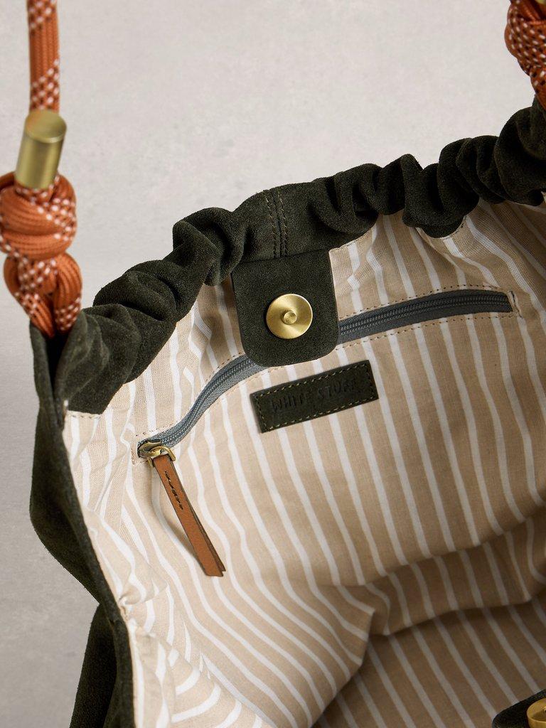 Callie Shoulder Bag in KHAKI GRN - FLAT DETAIL