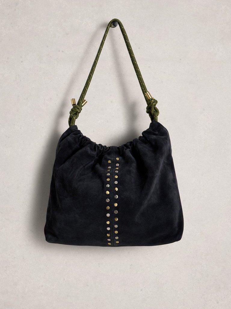 Callie Studded Shoulder Bag in DARK NAVY - FLAT FRONT