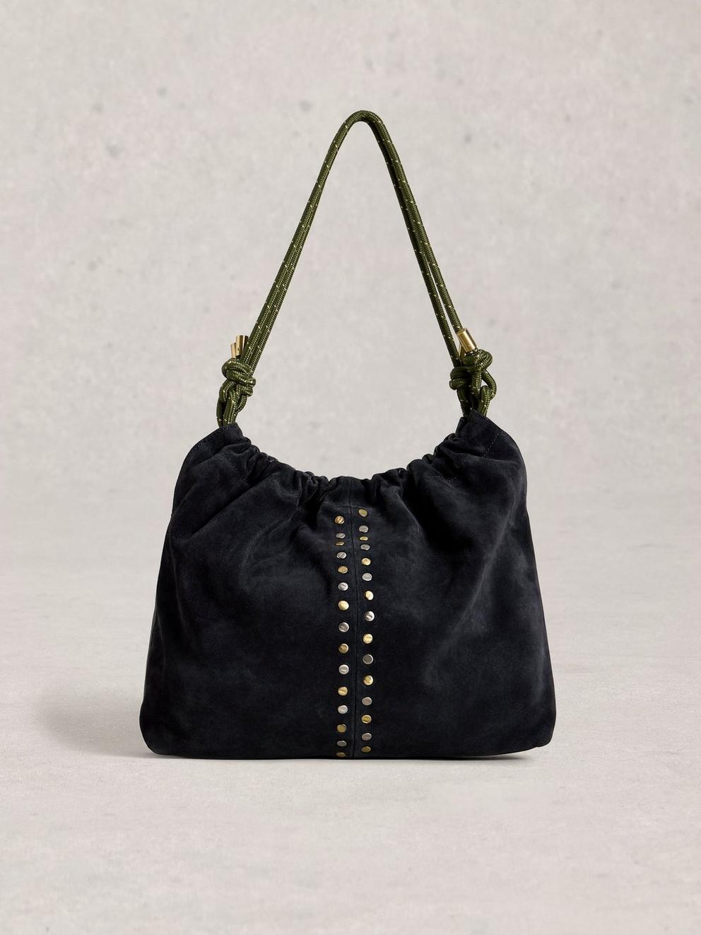 Callie Studded Shoulder Bag in DARK NAVY - LIFESTYLE
