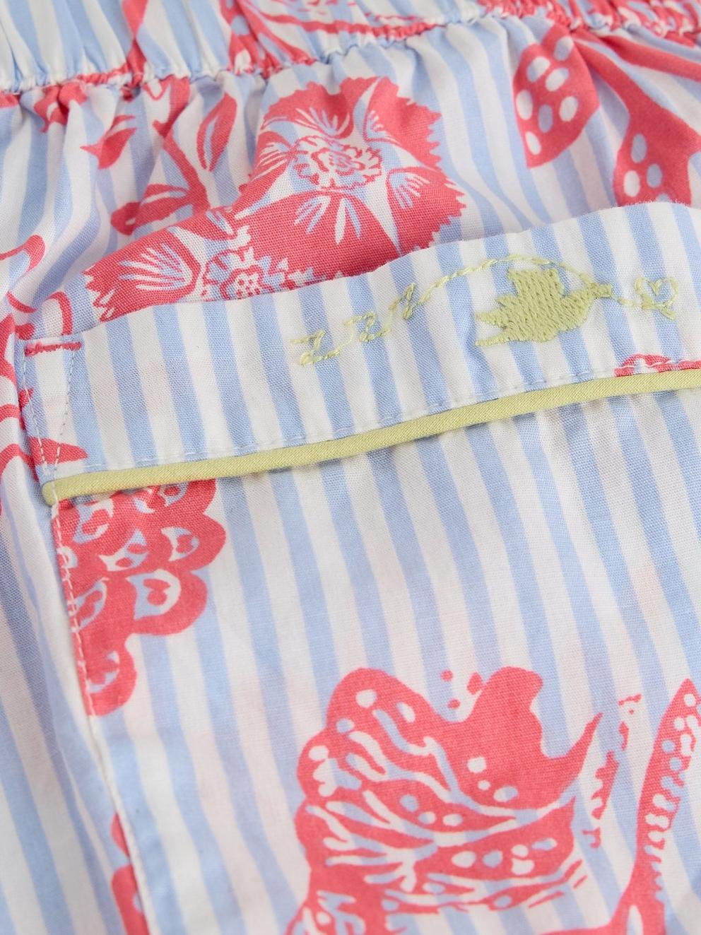 Nina Lightweight PJ Bottom in BLUE PR - FLAT DETAIL