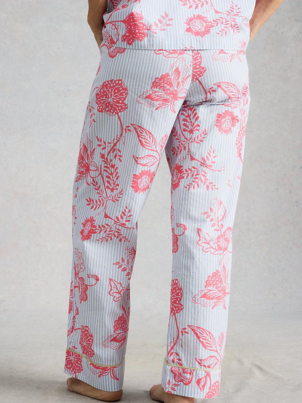 Nina Lightweight PJ Bottom in BLUE PR - MODEL BACK